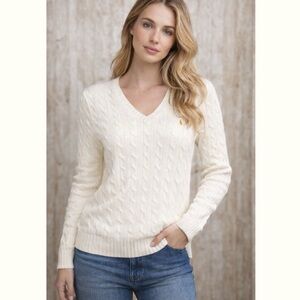 Ralph Lauren Cream Cable Knit Sweater NWT [305]